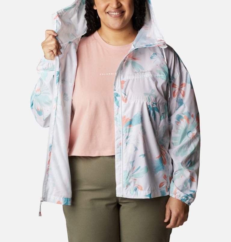 Women's Columbia Flash Challenger Novelty Windbreaker Jackets Flower | Plus Size CA-X685C